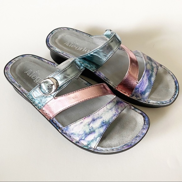 Alegria Shoes - Alegria Colette Impressionista Pastel Metallic Watercolor Sandals